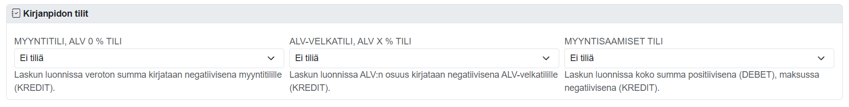 Tuotteet-sivun yleisnäkymä