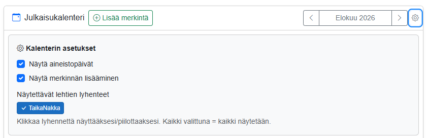 Julkaisukalenteri
