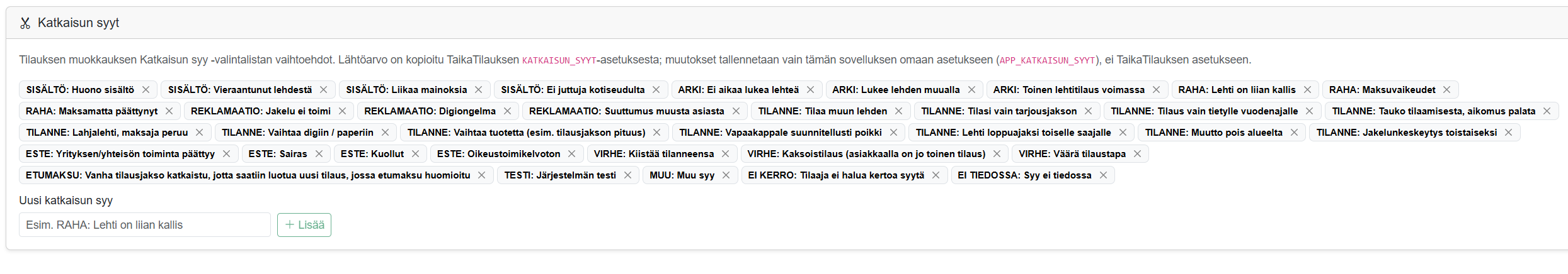 Yleisasetukset
