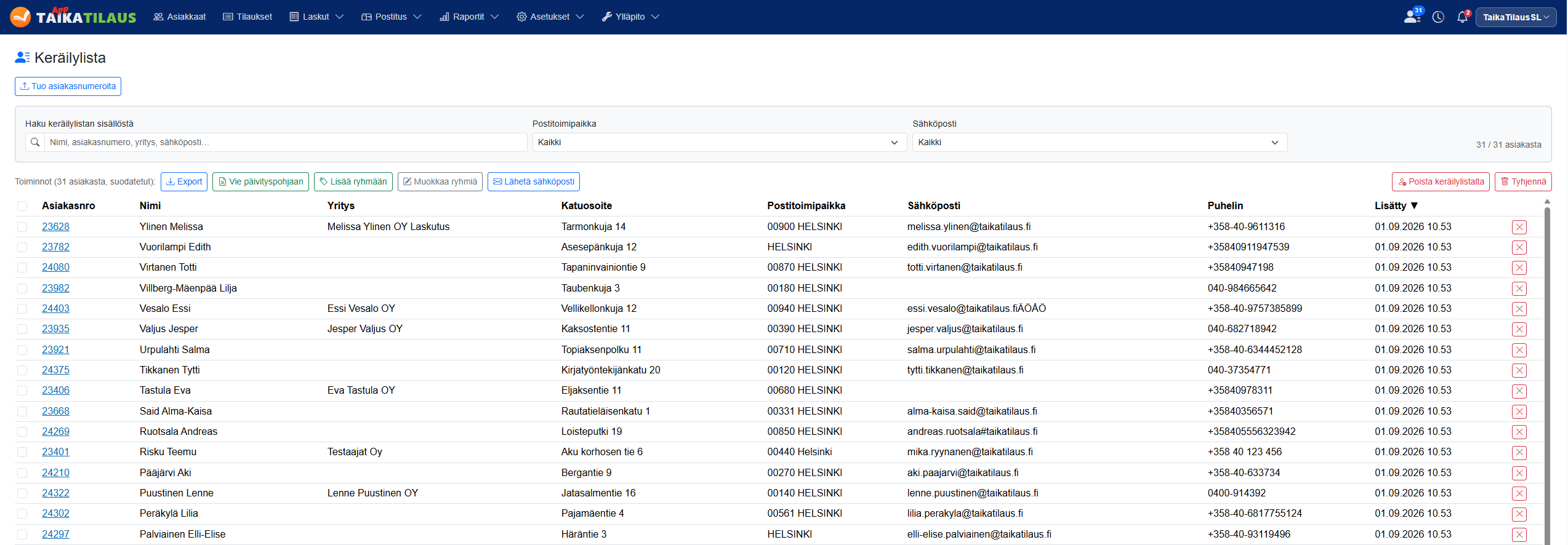 Keräilylista