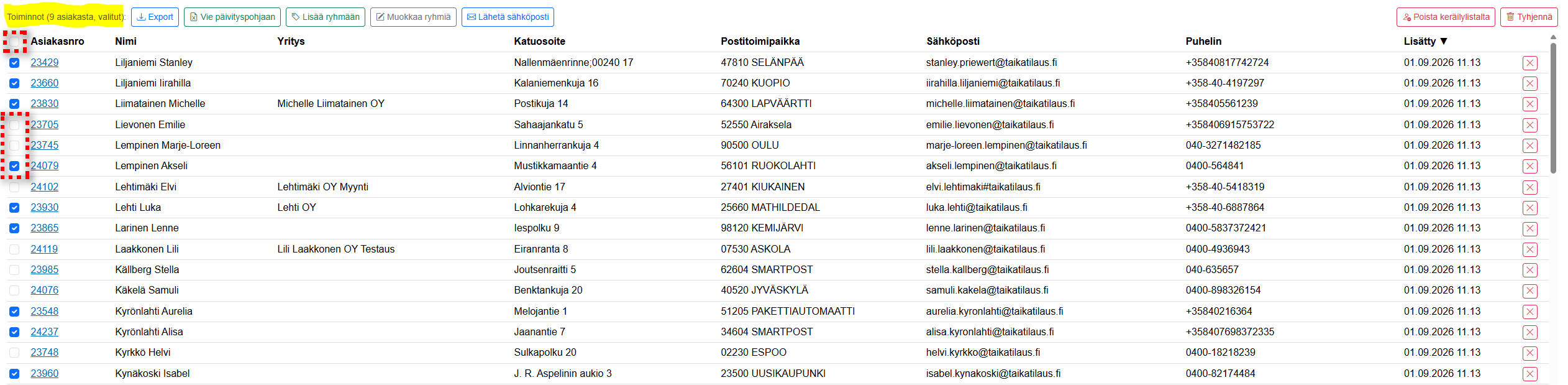 Keräilylista