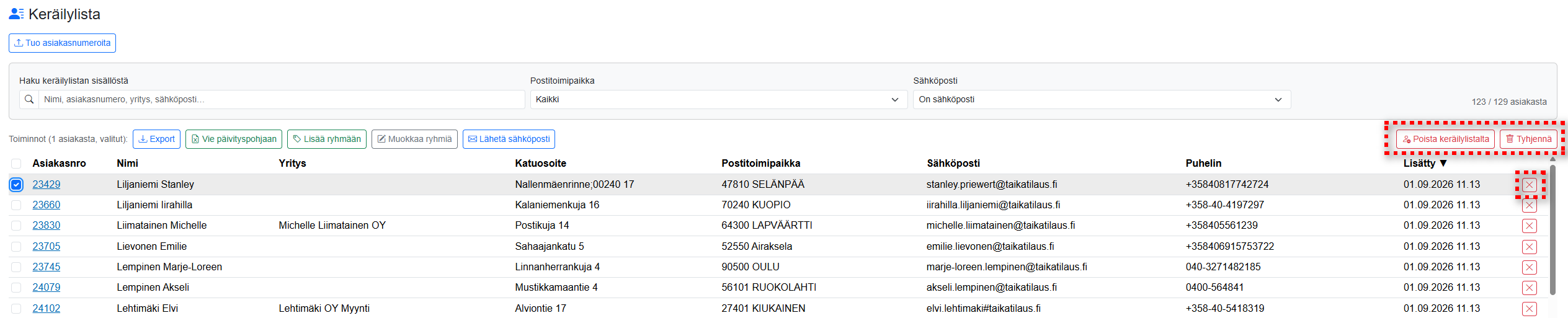 Keräilylista