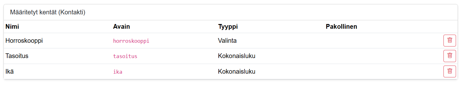 Lisätietokentät
