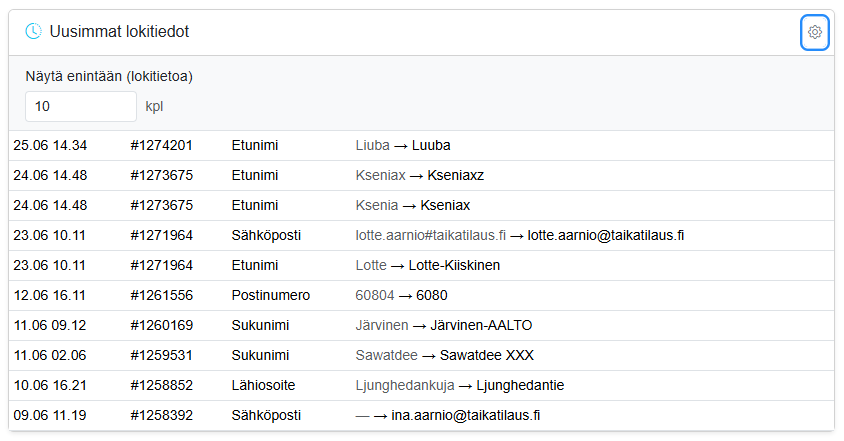 Lokitiedot