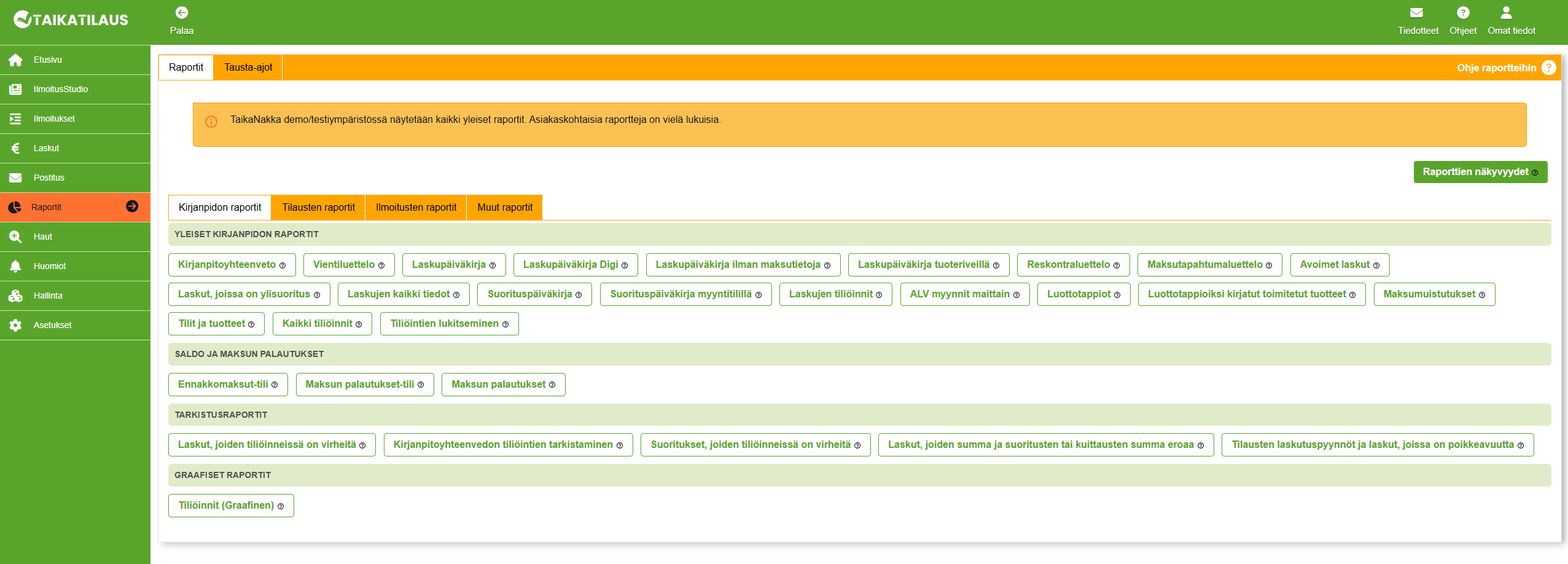 Ilmoitusmyynti kuukausittain