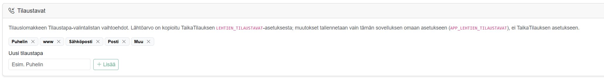 Yleisasetukset