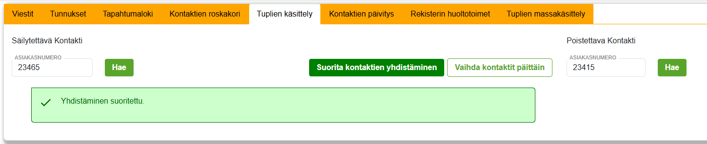 Tuplien käsittely