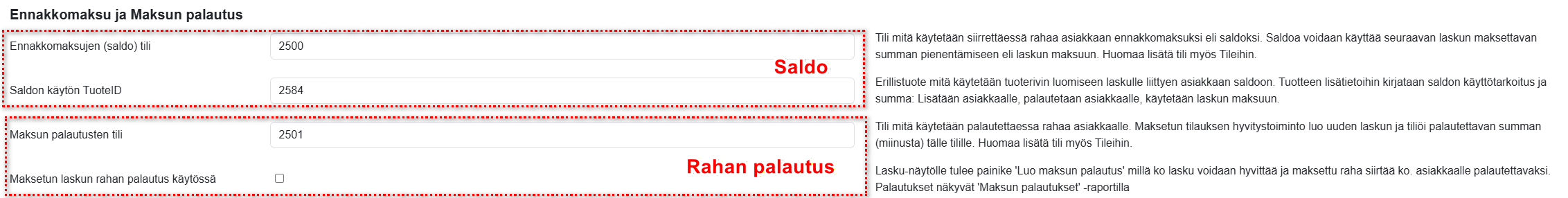 Tilaustiedot - Maksetun tilauksen katkaisu