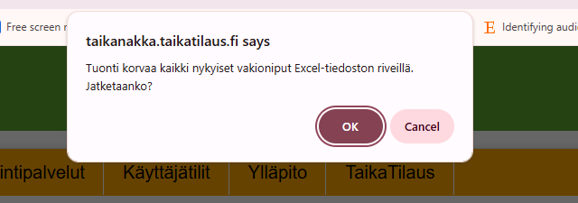 Vakioniput