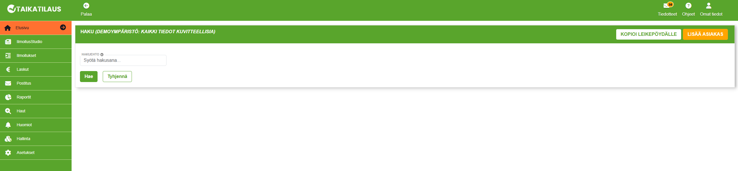 Vastaanottoilmoitukset