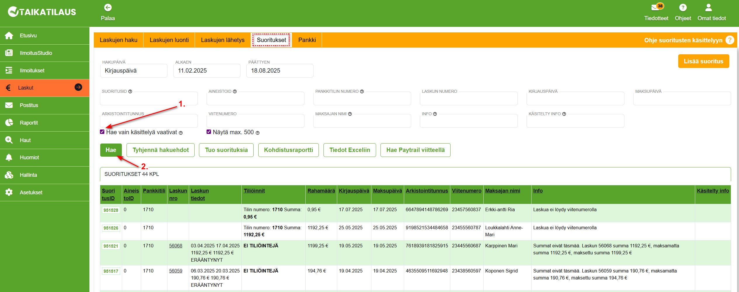 3. Asiakaskortti - Väliaikainen osoite
